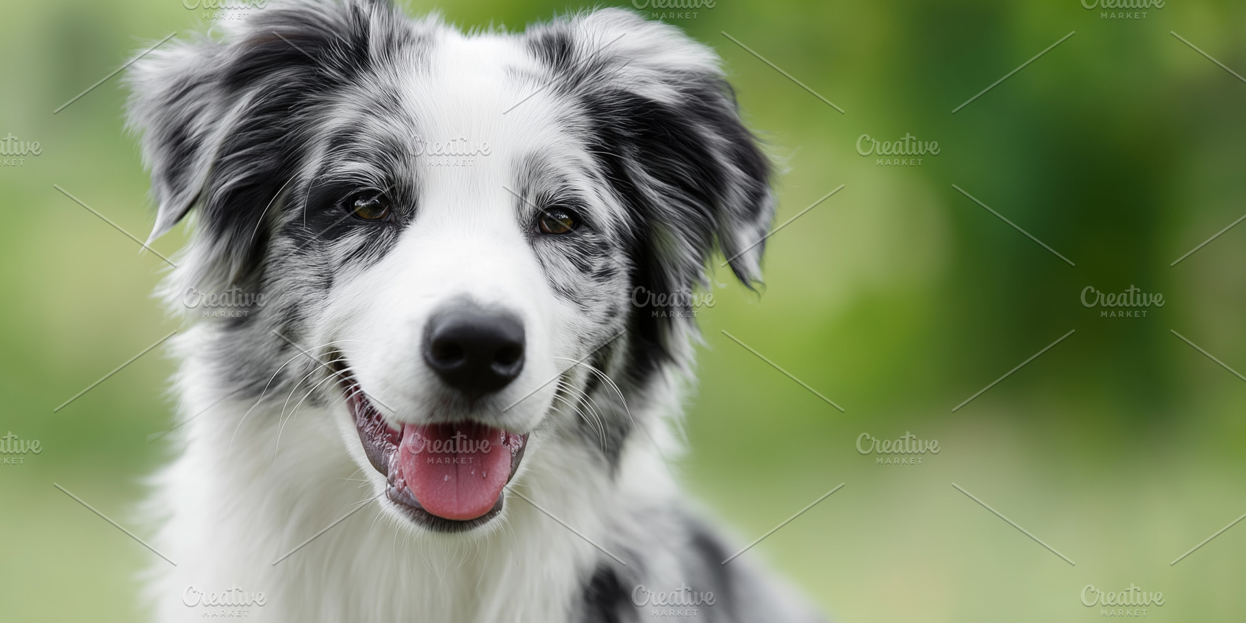 Happy blue merle Border Collie dog, an Animal Photo by MistyDay