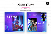 Neon glow social media graphic, a Social Media Template by Chanut is industries (Thumbnail 2 of 11)