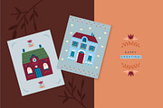 Scandinavian Houses and Flowers, a Decorative Illustration by vanloveart (Thumbnail 6 of 9)