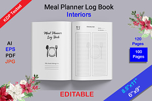 Meal Planner Log Book KDP Interior