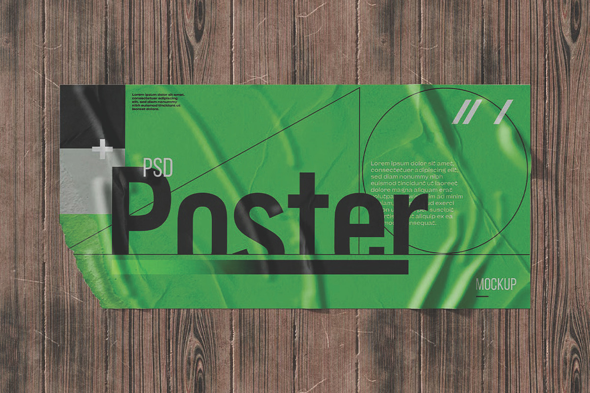 Urban Glued Poster Mockup, an Advertising Mockup by skybluecreative (Photo 3 of 3)