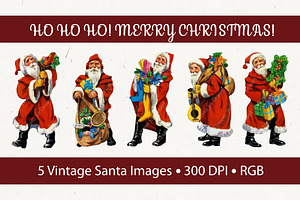 Vintage Santa Claus Clip Art