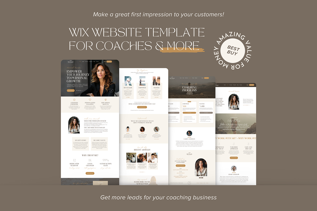 Life Coach Website Wix Template, a Wix Template by vectorocean (Photo 6 of 11)