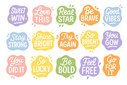 Positive Quotes Set, a Decorative Illustration by ananastya (Thumbnail 3 of 5)