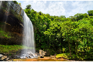 Ngardmau Waterfalls, a major tourist, a Nature Photo by Leonid Andronov