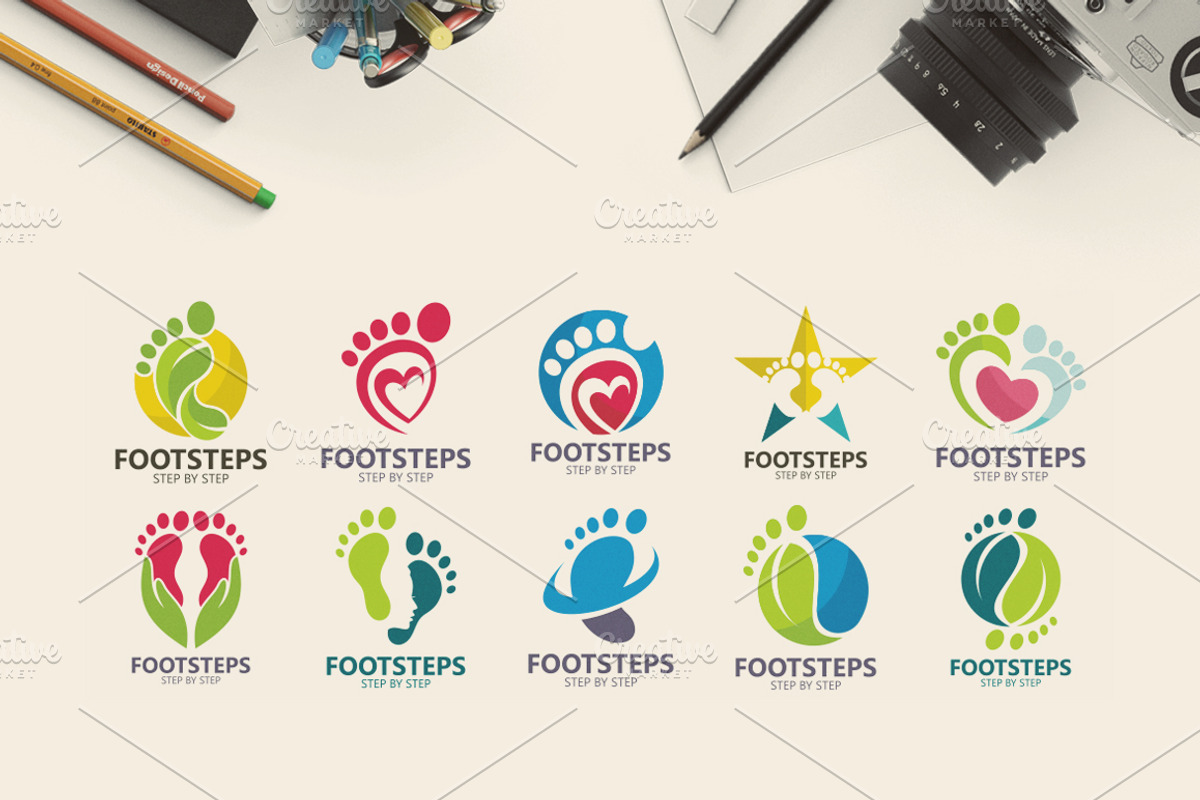 40 Premium Foot Logo Set, a Branding & Logo Template by SLAB! Design (Photo 4 of 6)