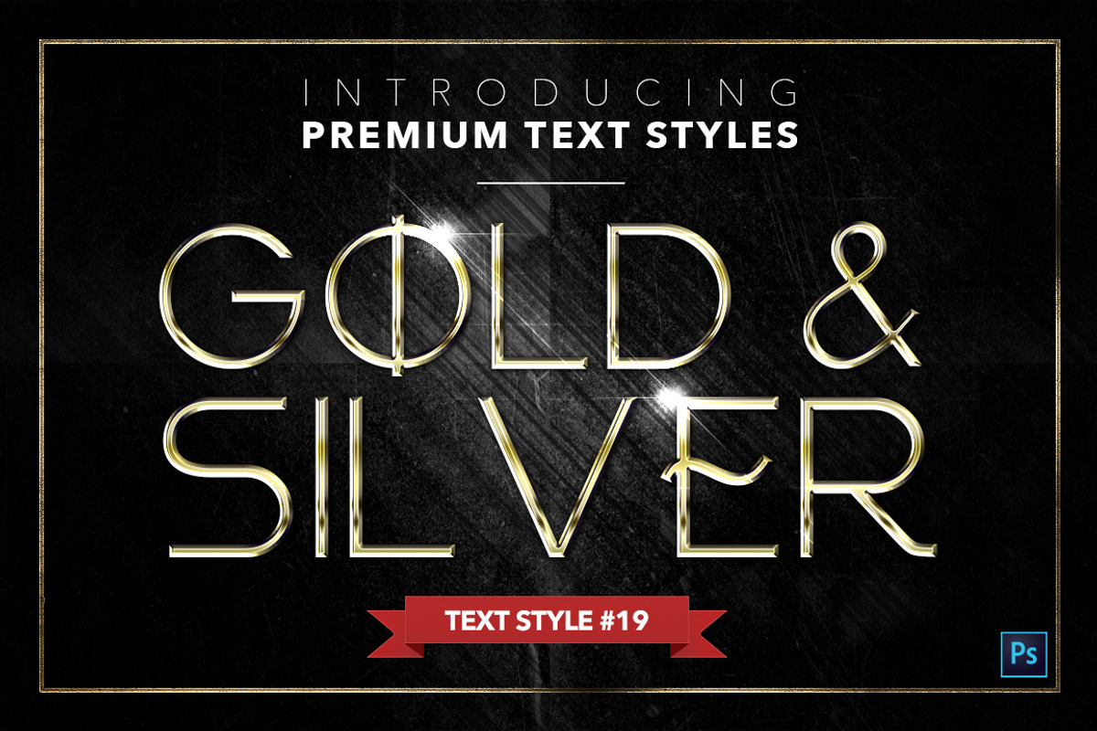 Gold & Silver #4 - 20 Text Styles, a Layer Style Add-On by Jonas Stensgaard (Photo 20 of 23)