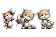whimsical easter cat clipart, an Illustration by Designworld (Thumbnail 4 of 4)