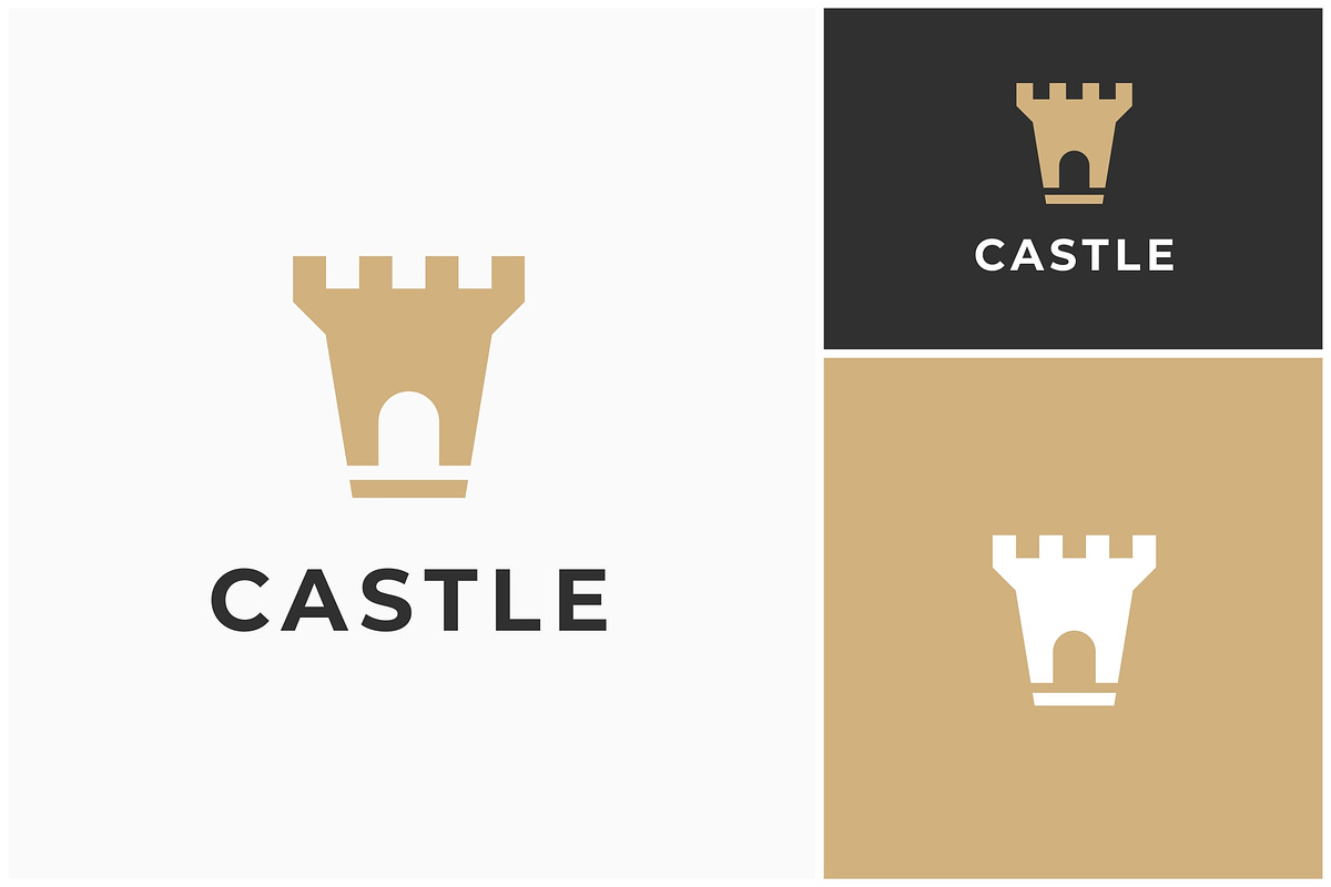 Castle Citadel Fortress Simple Logo, a Branding & Logo Template by ika trisiana