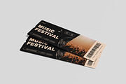 ticket mockup, a Print Template by kebunmockup (Thumbnail 5 of 5)