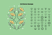 Floral Line Art Set for Procreate, a Brush Add-On by Pencil Twist (Thumbnail 3 of 10)