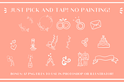 Wedding Doodles Procreate Stamps, a Brush Add-On by Gabba Delgado (Thumbnail 3 of 6)