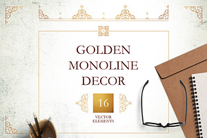 1. Set Of Vector Monoline Decor