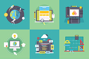 Flat education concept icons set, an Education Illustration by painterr (Thumbnail 2 of 2)