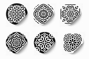 Black and White Decorative Tiles SVG, a Pattern Graphic by Pattern Whimsy (Thumbnail 3 of 4)