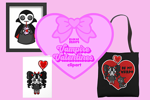 Vampire Valentines Goth Clipart