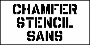 Chamfer Stencil Sans JNL