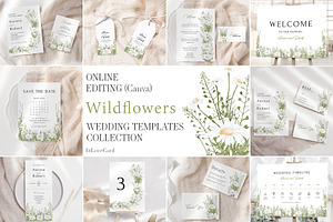 Wildflower Wedding Invitation Canva