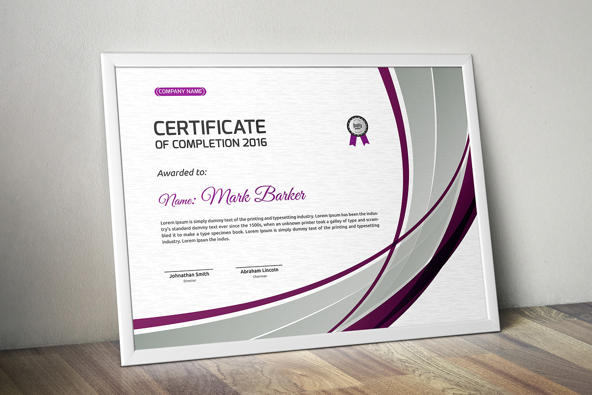 Certificate, a Stationery Template by Curve Design (Photo 2 of 4)