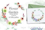 Flowers Watercolor Clipart, a Decorative Illustration by BalanceUA (Thumbnail 5 of 16)