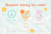 Summer Instagram Post Templates, a Social Media Template by Hell Yeah Designs (Thumbnail 2 of 7)