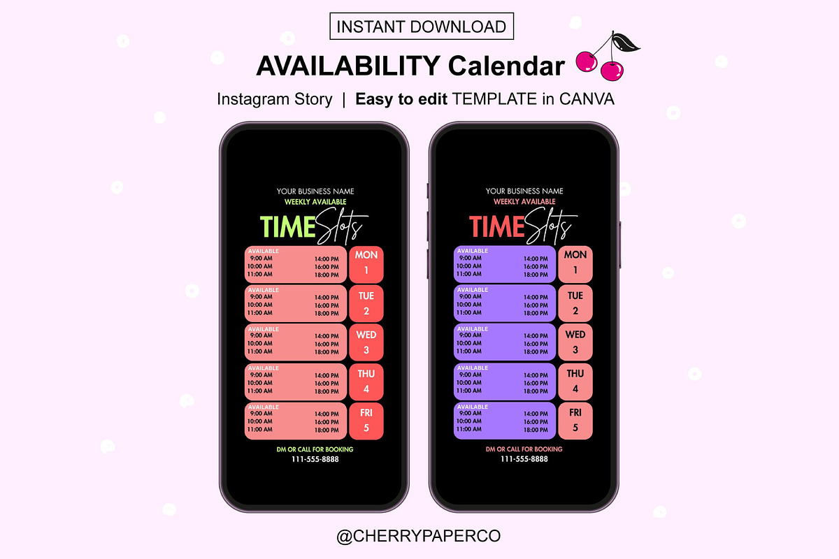Instagram Story Canva Template, a Social Media Template by Cherry Paper Co (Photo 1 of 3)