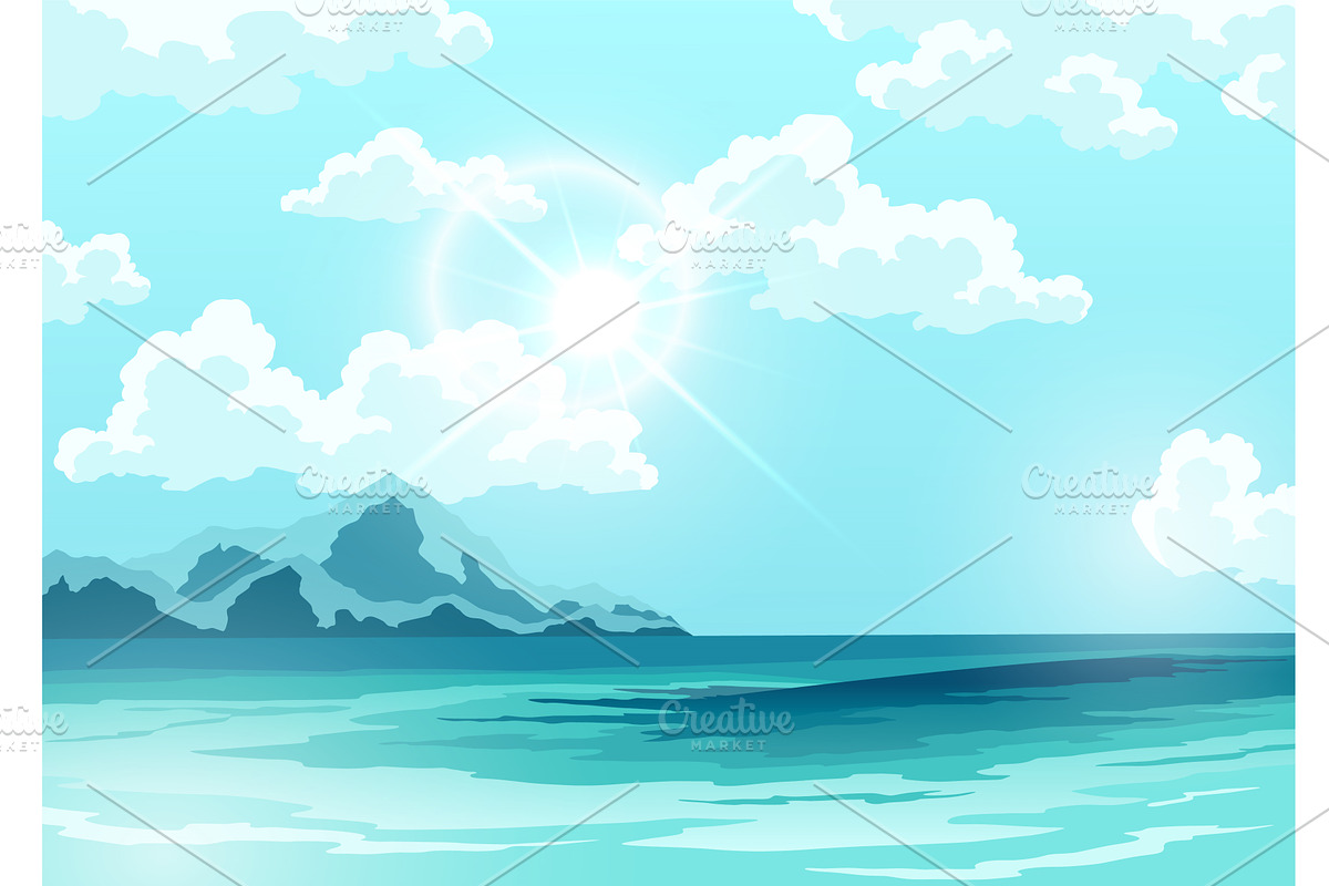 Rocky shore of the beach, an Illustration by Things for designers