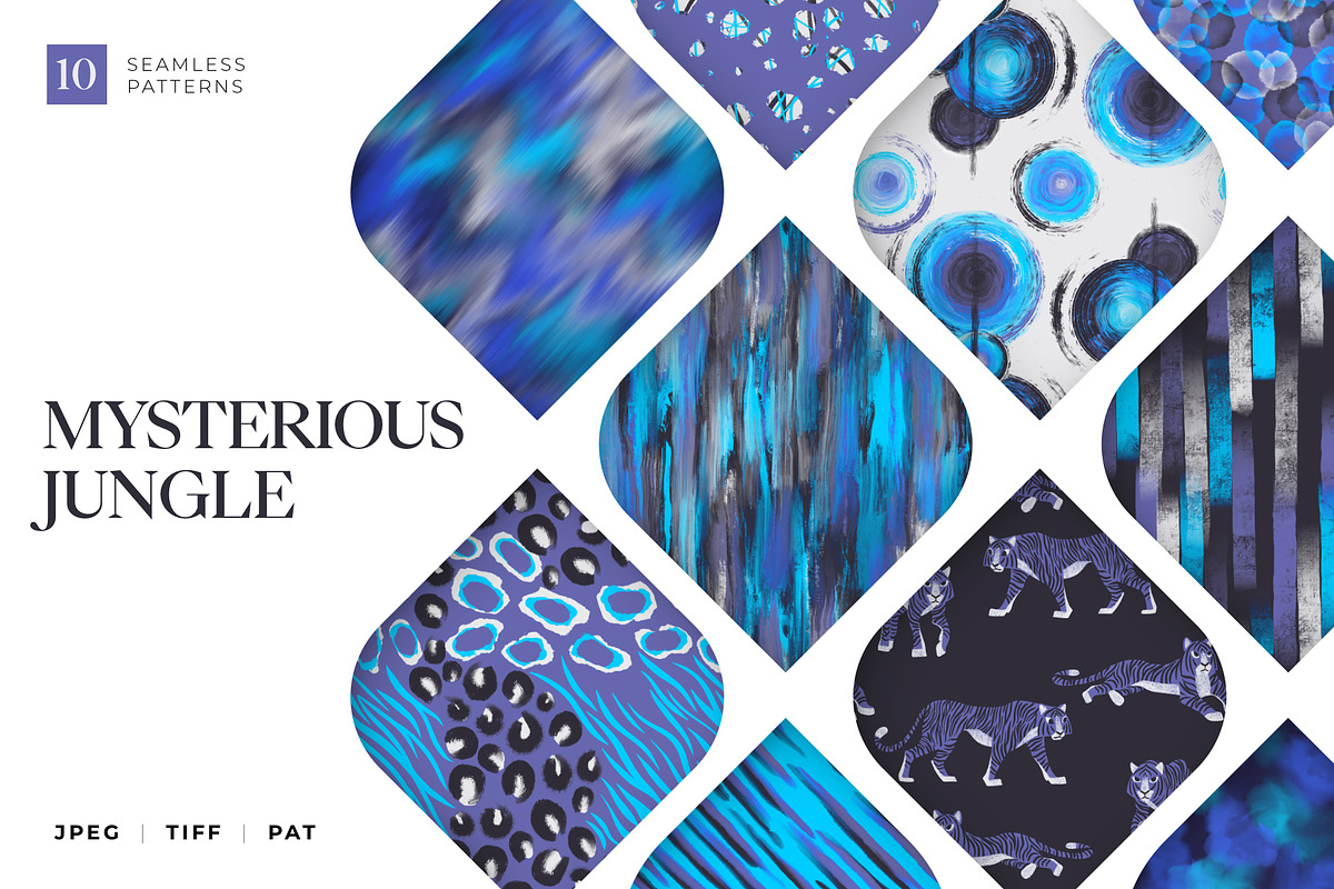 Mysterious Jungle Collection, a Pattern Graphic by Designnina Shop (Photo 1 of 12)