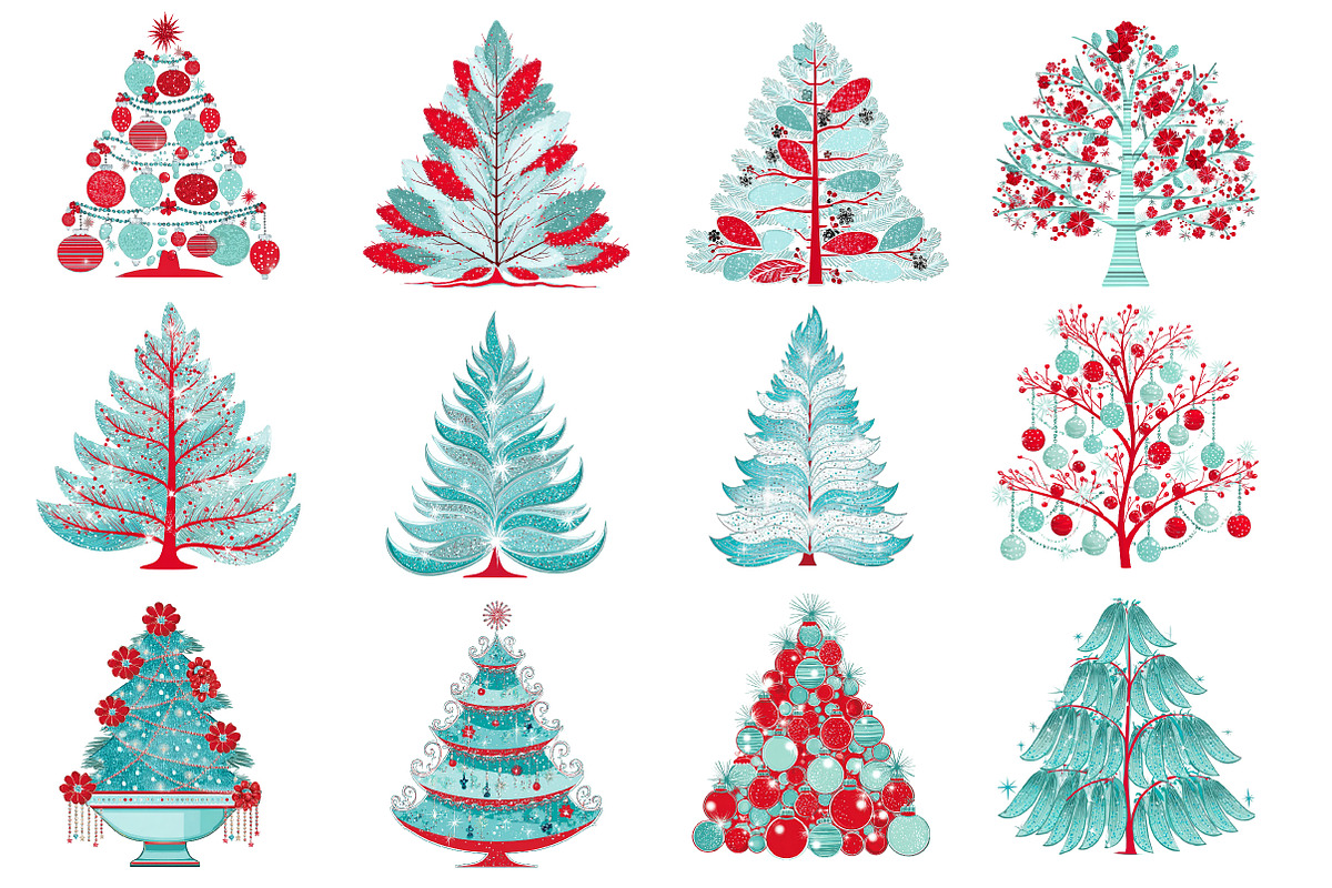 Christmas Trees Clipart, an Illustration by Dream Creation (Photo 4 of 6)