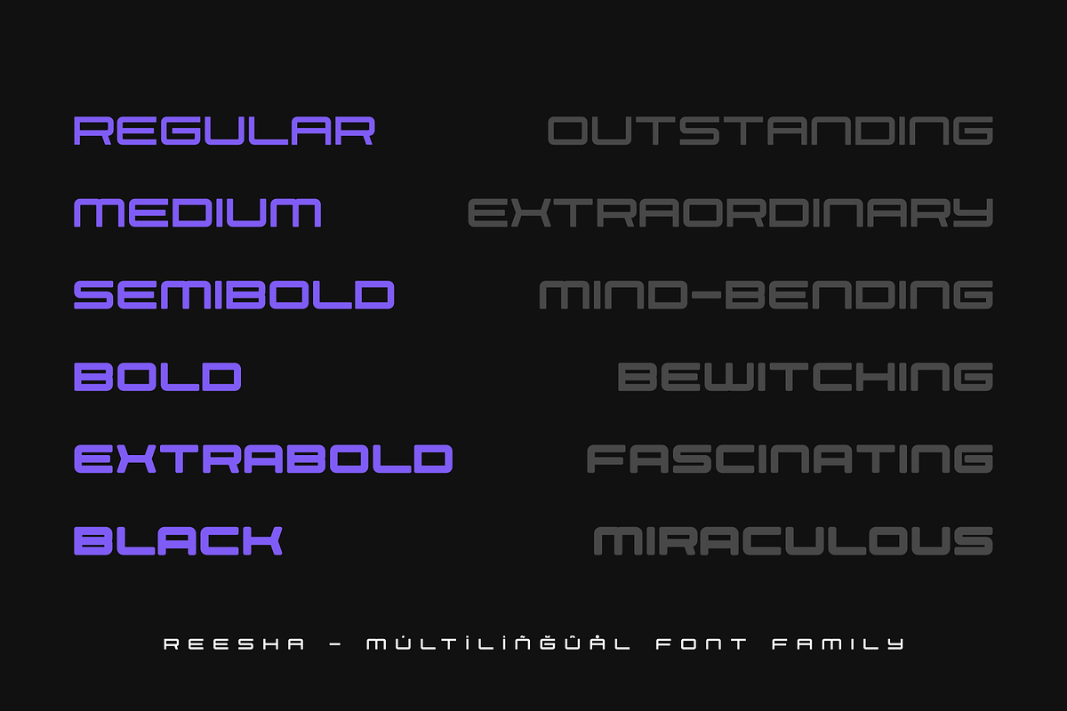 Reesha - Futuristic Font Family, a Handwritten Font by alpercakici (Photo 5 of 14)