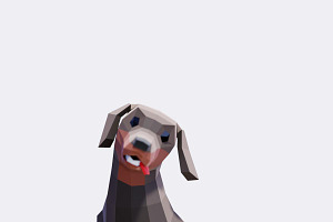 Low Poly Dachshund Dog