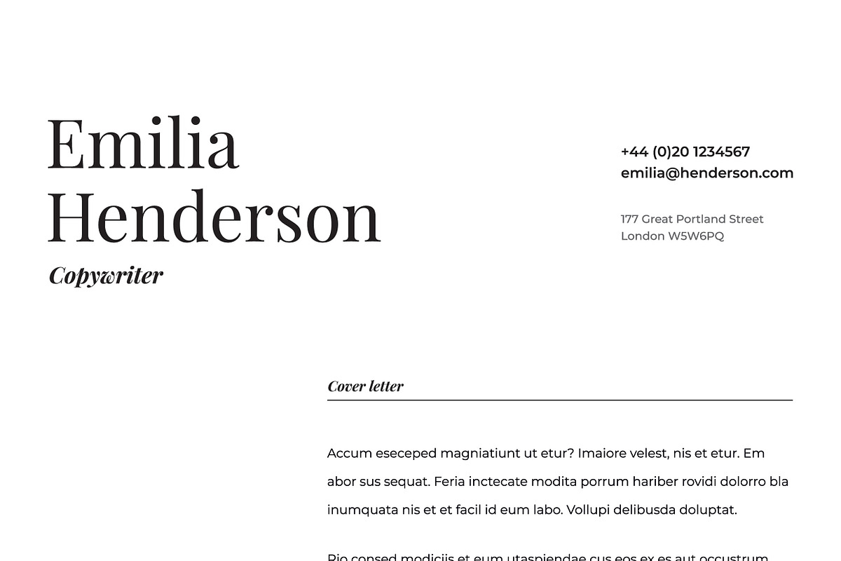 Resume CV Template, a Resume Template by UX-group (Photo 4 of 4)