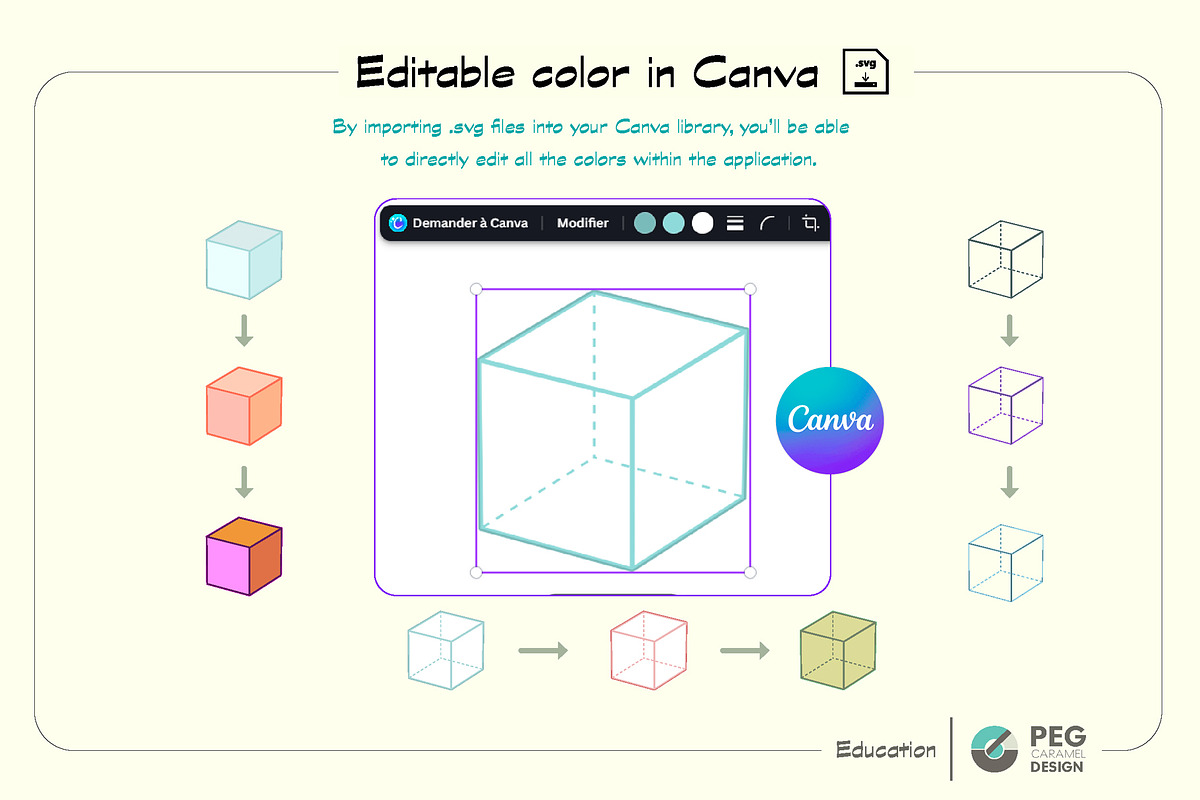32 Hand-Drawn 3D Geometric Shapes, an Education Illustration by Peg Design (Photo 3 of 6)