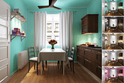Kitchen Curtain Mock-up, a Household Mockup by IsometricWorld (Thumbnail 8 of 9)