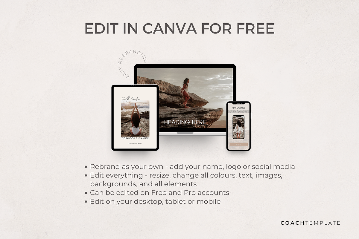 Self Care Planner Journal Template, a Marketing Template by COACHTEMPLATE (Photo 11 of 13)