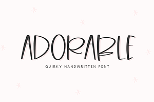 Adorable | Quirky Handwritten Font, a Font by KA Designs