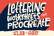 Slab-Serif Lettering Worksheet, a Brushes & More by studio.pancz (Thumbnail 1 of 4)