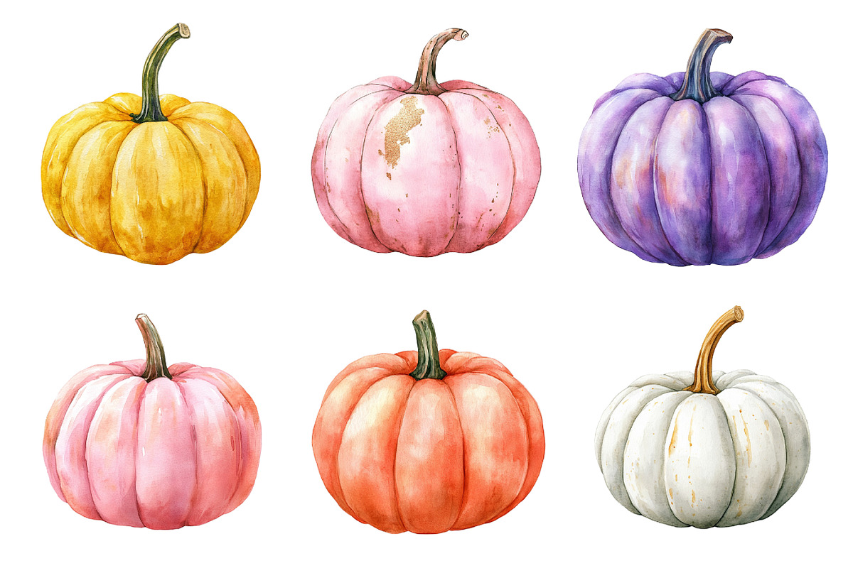 Whimsy Pumpkin Clipart, an Illustration by Daily.Designs (Photo 5 of 5)