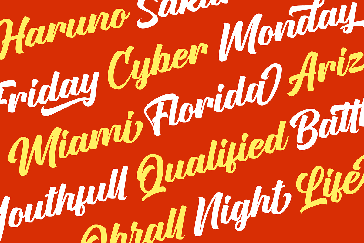 Hullgaria - Bold Script Fonts, a Script Font by Namara Creative Studio (Photo 2 of 12)