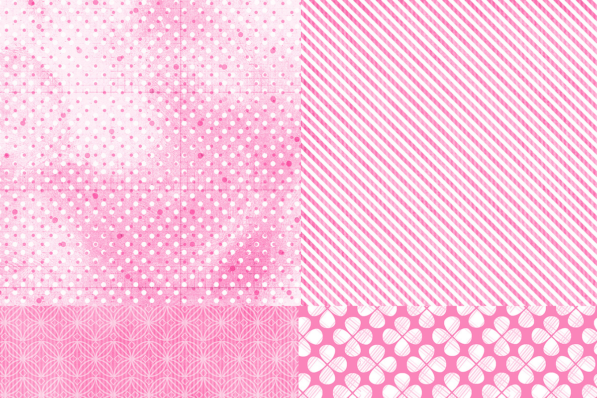 Wild About Pink Set 2 Digital Paper preview 3