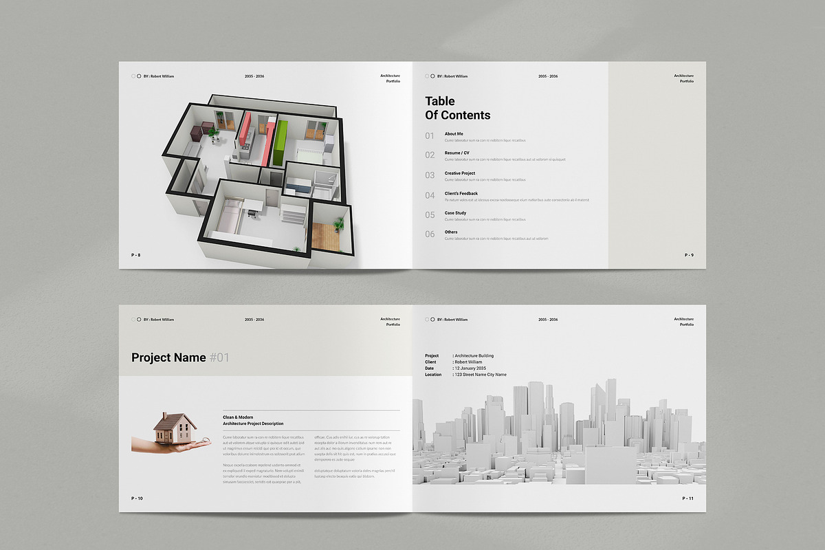 Architecture Portfolio Template, a Brochure Template by NorthPeak (Photo 5 of 17)
