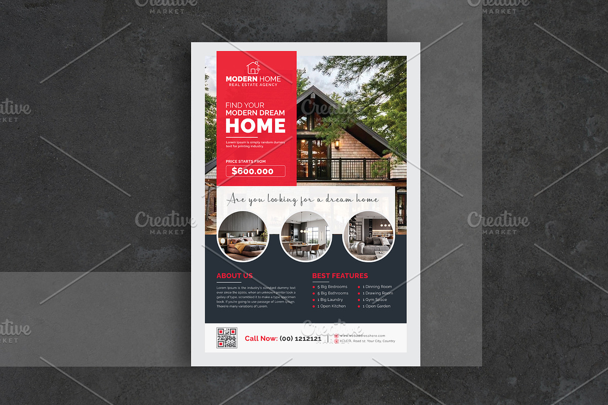 Real Estate Flyer, a Flyer Template by GraphicsBurg (Photo 5 of 5)