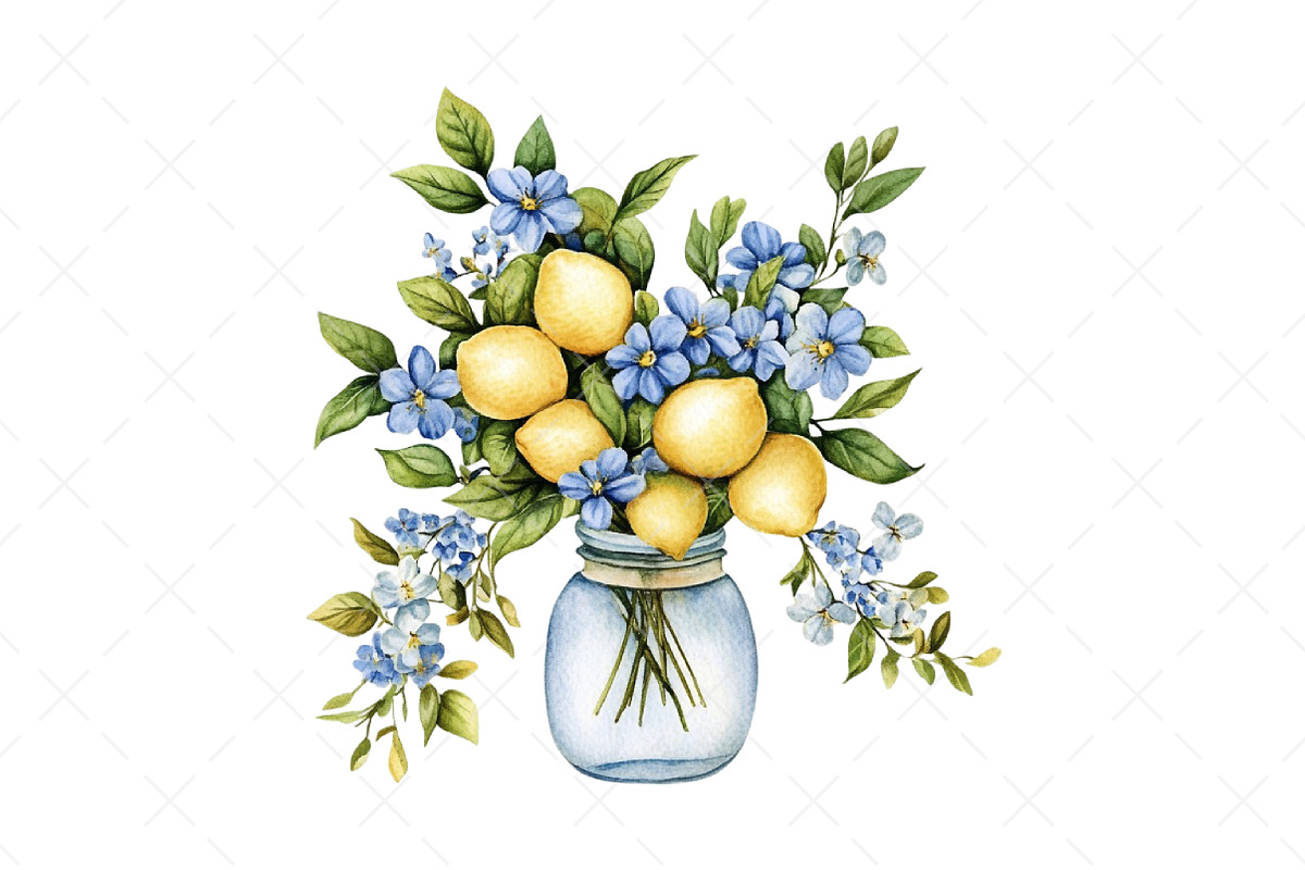 Watercolor Lemon Blossom Clipart, an Illustration by Craft Nest (Photo 12 of 12)