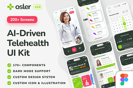 osler UI Kit: AI Telehealth App