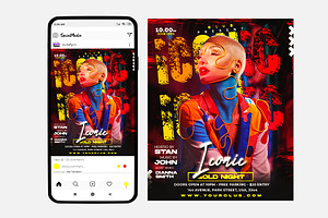 Iconic Night Club Instagram (PSD)