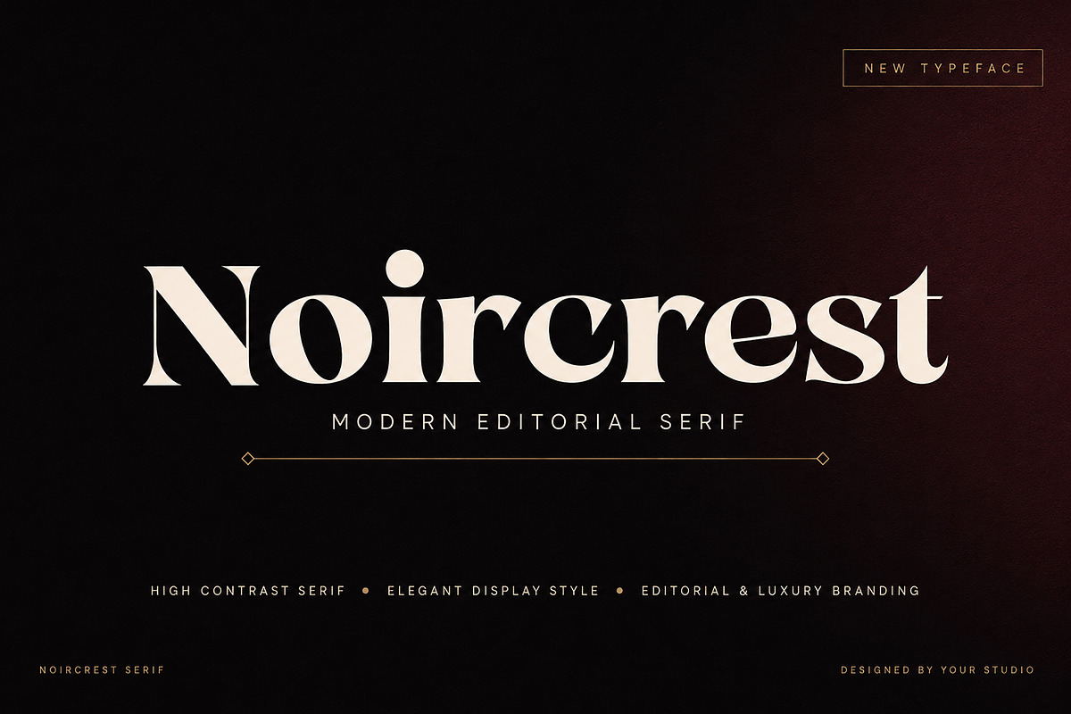 Noircrest Serif – Luxury Typeface, a Sans Serif Font by Wow Magic (Photo 1 of 4)