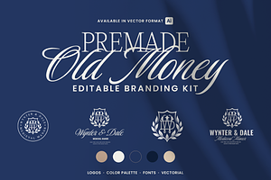 Old Money WD Monogram Logo Kit, a Branding & Logo Template by Headfonts