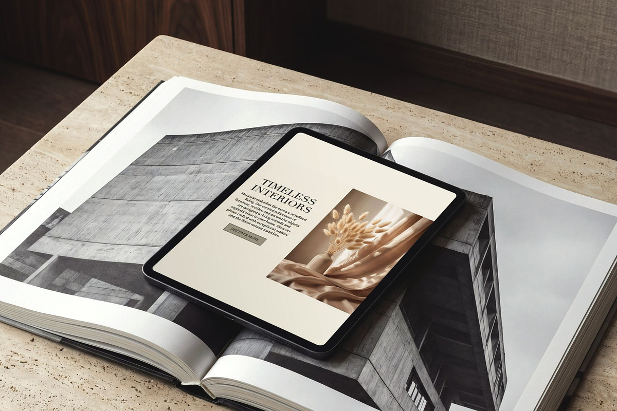Macassar Device & Stationery Mockups, a Device Mockup by Iconogenic (Photo 6 of 6)