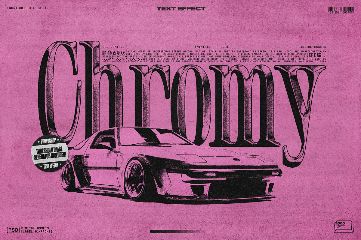 Chromy Text Effect, a Graphic by God Control (Photo 1 of 8)