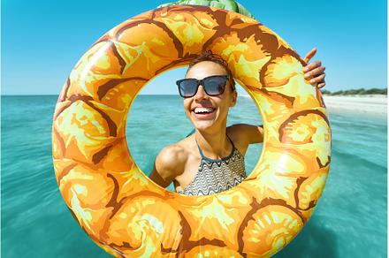 Summer portrait happy woman holding, a Person Photo by vitaliymateha photography